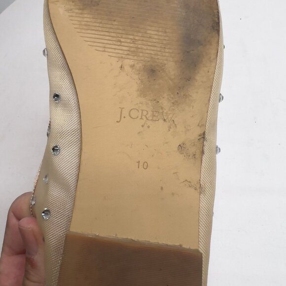 J.Crew Womens Mesh Rhinestone Mary Jane Flats Size 10 CD238 - Picture 11 of 13